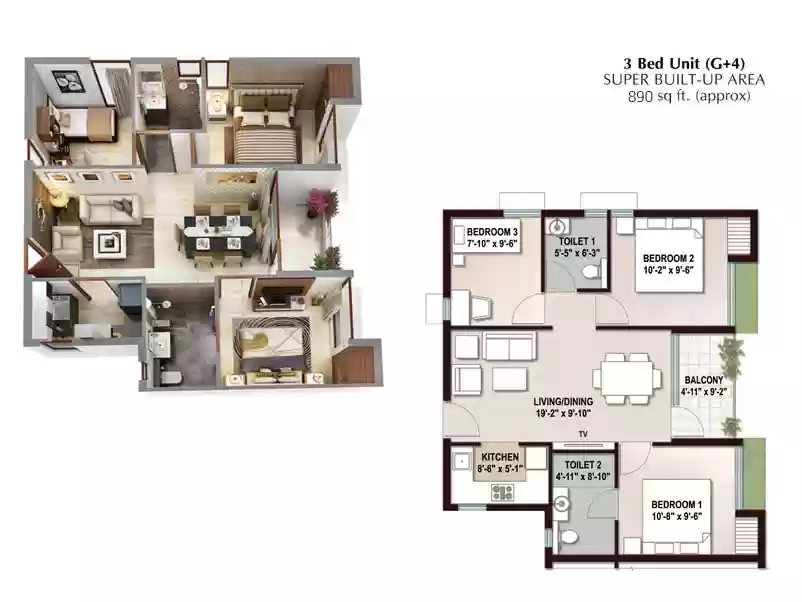 2 BHK Apartment in Joka